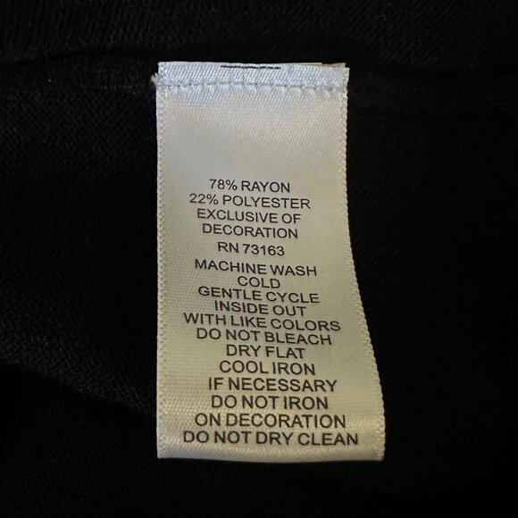 Cable & Gauge Open-Front Cardigan Sweater Black Women's Size Small New - Picture 10 of 13